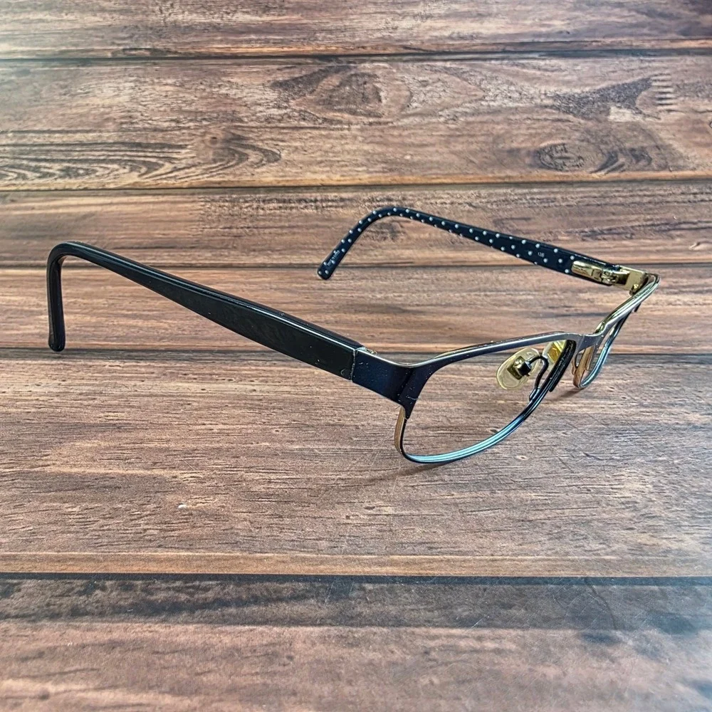 Kate Spade New York  Black Frame Polka Dot Temples‎ 52-17